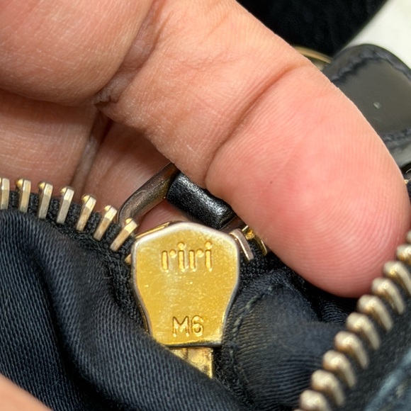 AUTHENTIC Miu Miu Black Leather Shoulder Bag with Gold Accents - Picture 11 of 14